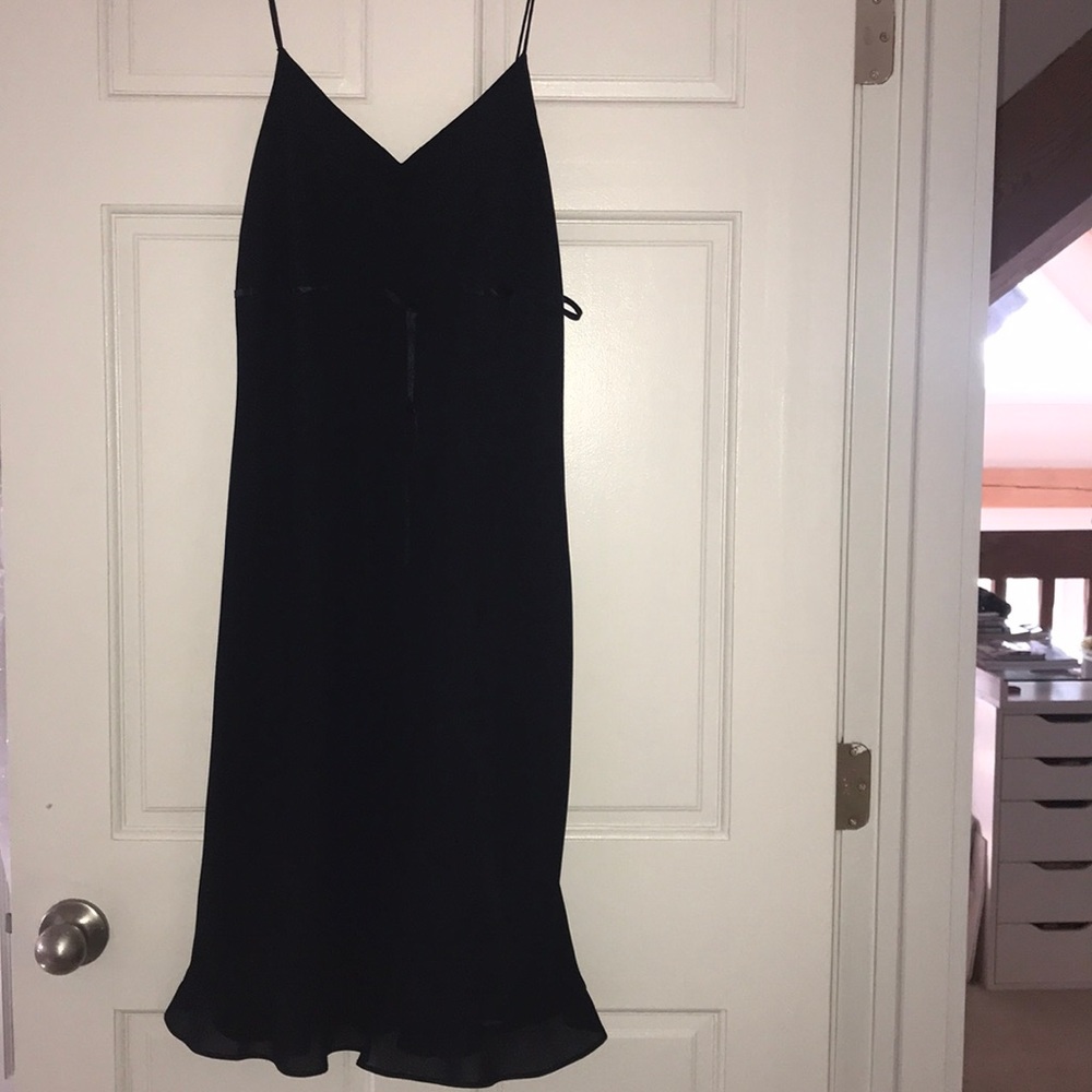Elegant navy blue slim dress